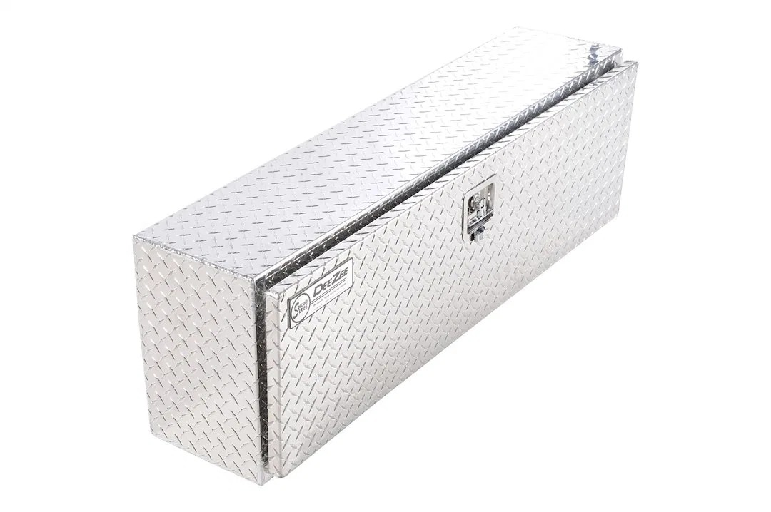 DZ70 – DEE ZEE Tool Box, Topside Bedrail Single Door Diamond Tread Silver Aluminum 48 Inch Length x 12 Inch Width x 1...